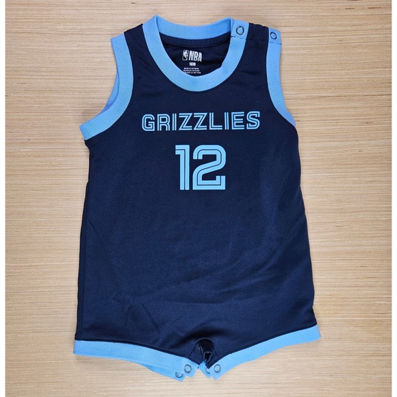 Memphis Grizzlies Morant 12 Baby Romper Bodysuit Jumpsuit Sleeveless 18M NBA - Picture 1 of 12